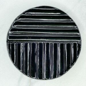 Black Plastic Ripple Texture Cinch Belt Buckle